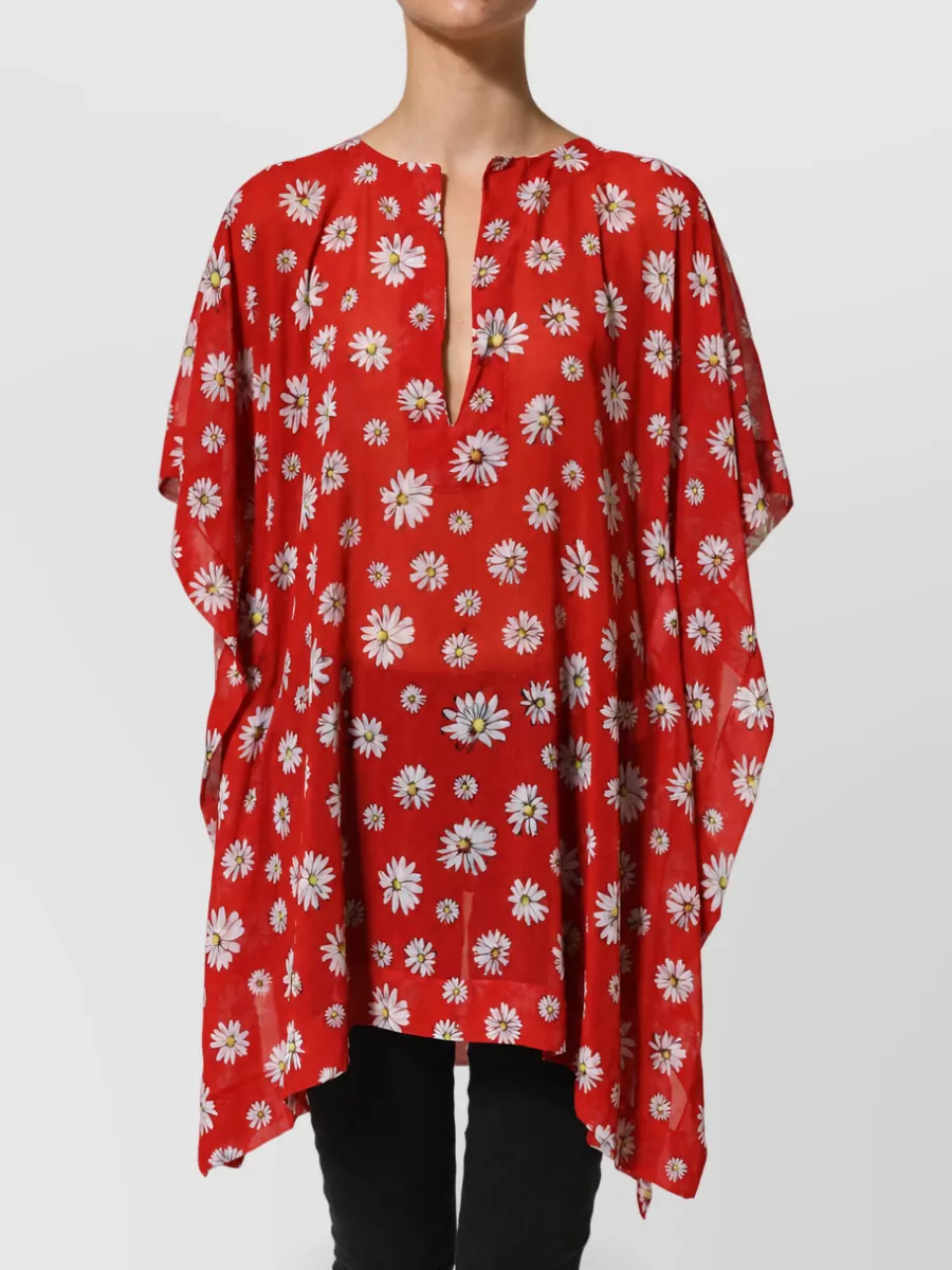 Dolce&Gabbana floral v-neck kaftan top