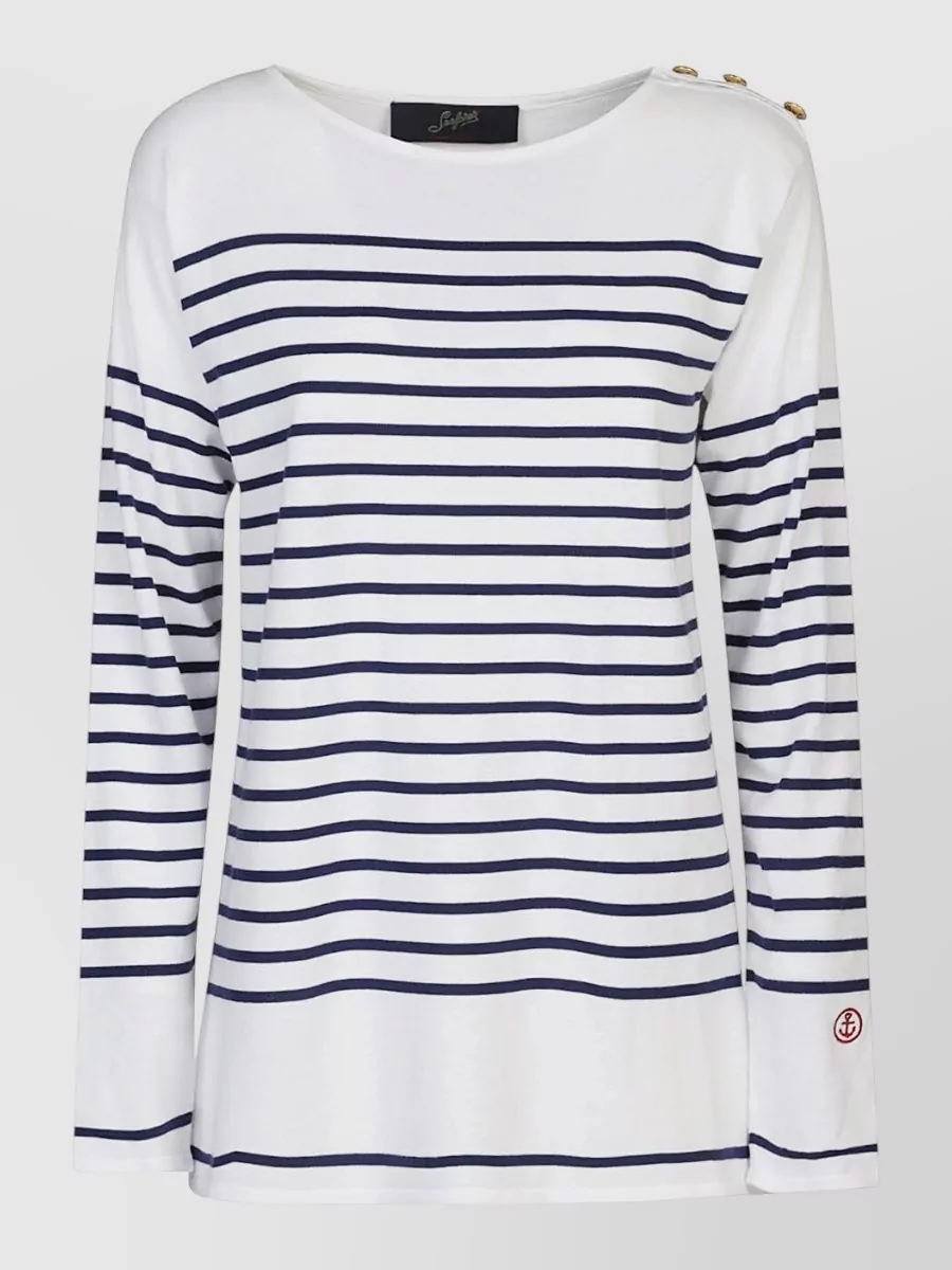 Seafarer cotton crewneck knitted top