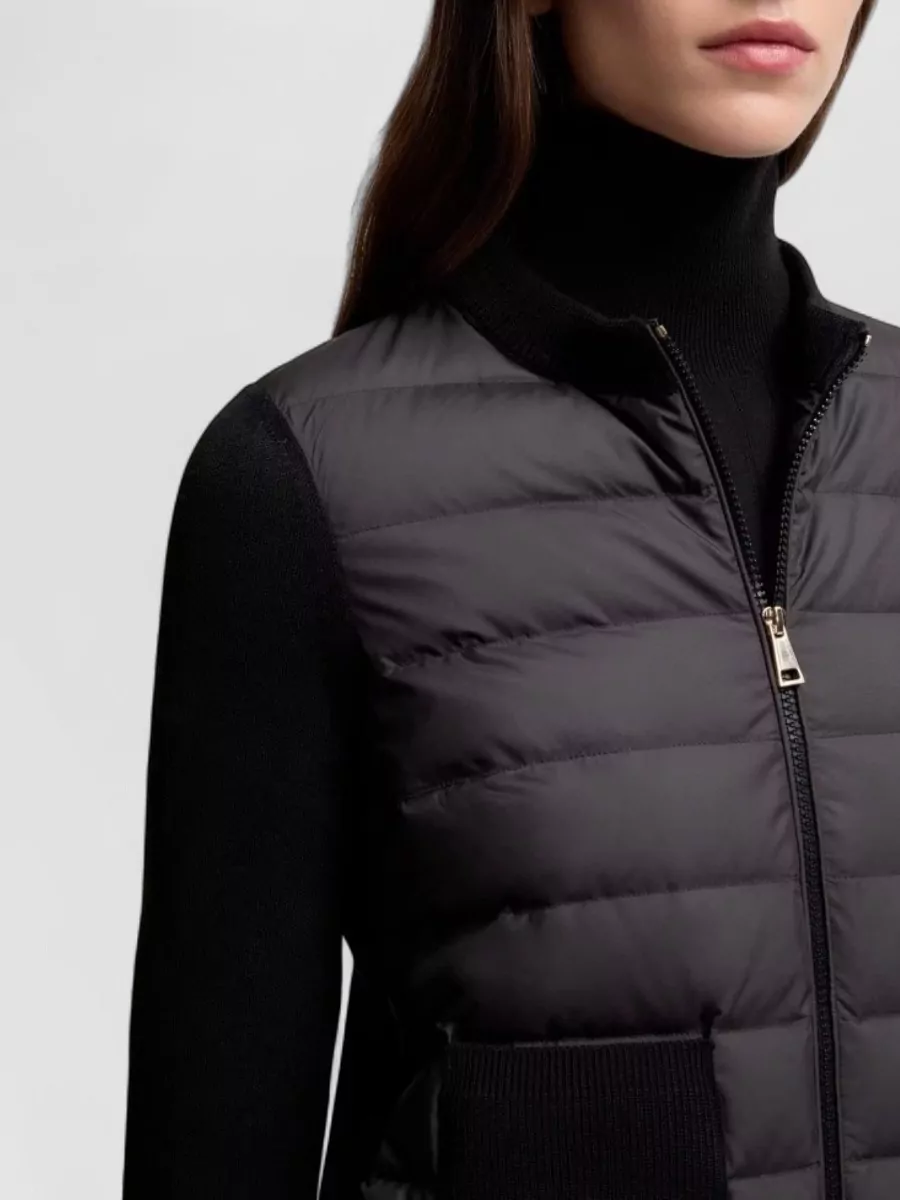 Moncler Down Padded Zip-Up Cardigan