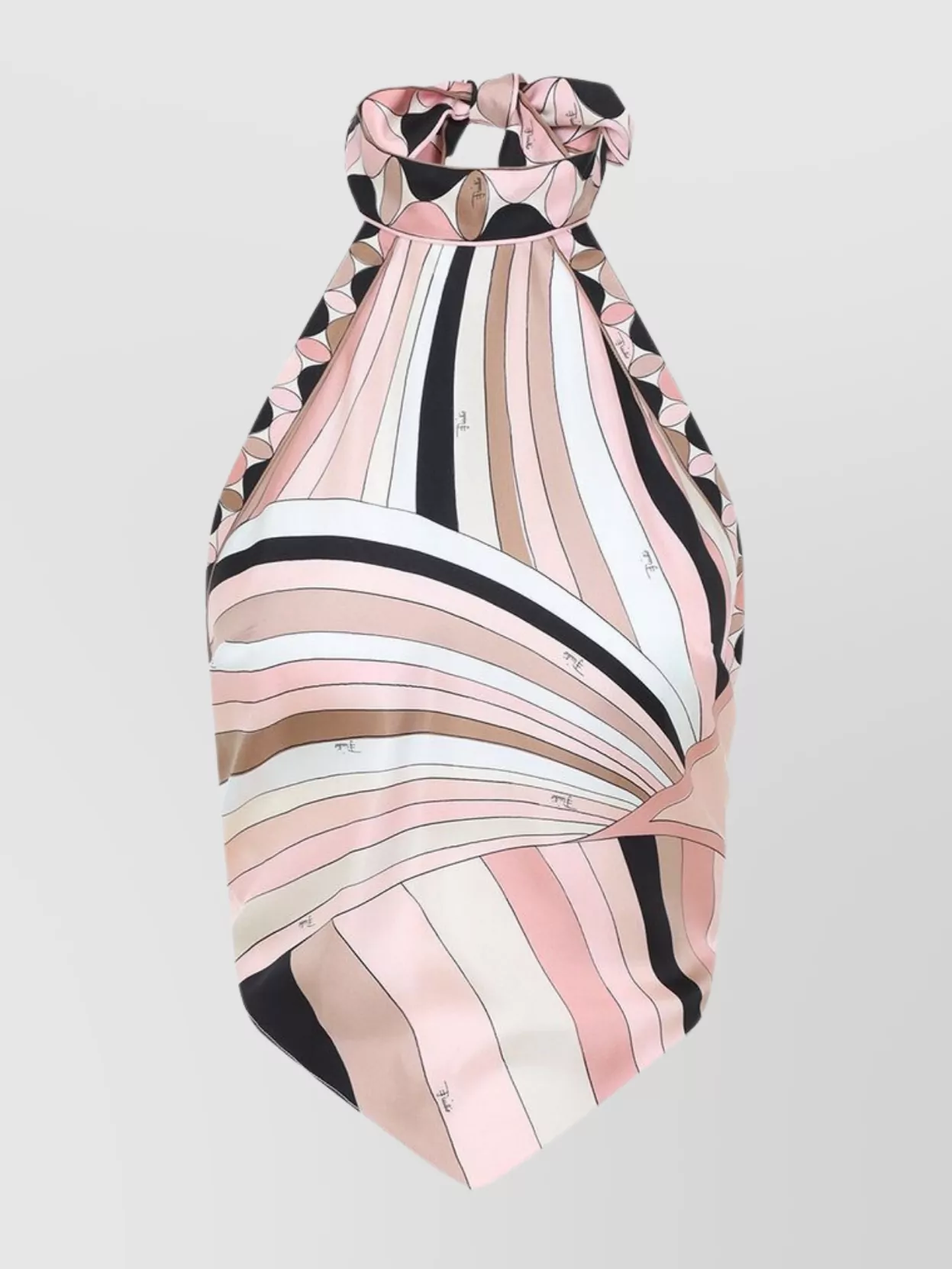 Pucci Geometric Silk Halter-Neck Top