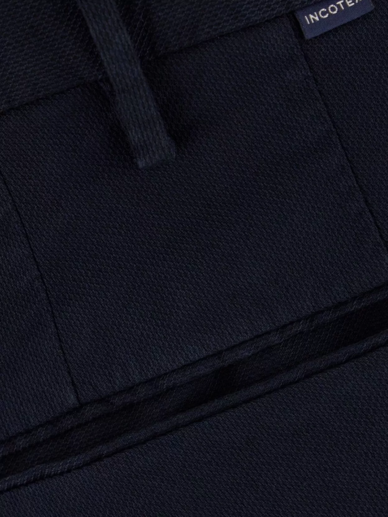 Incotex Stretch Cotton Pant With Front And Back Pockets