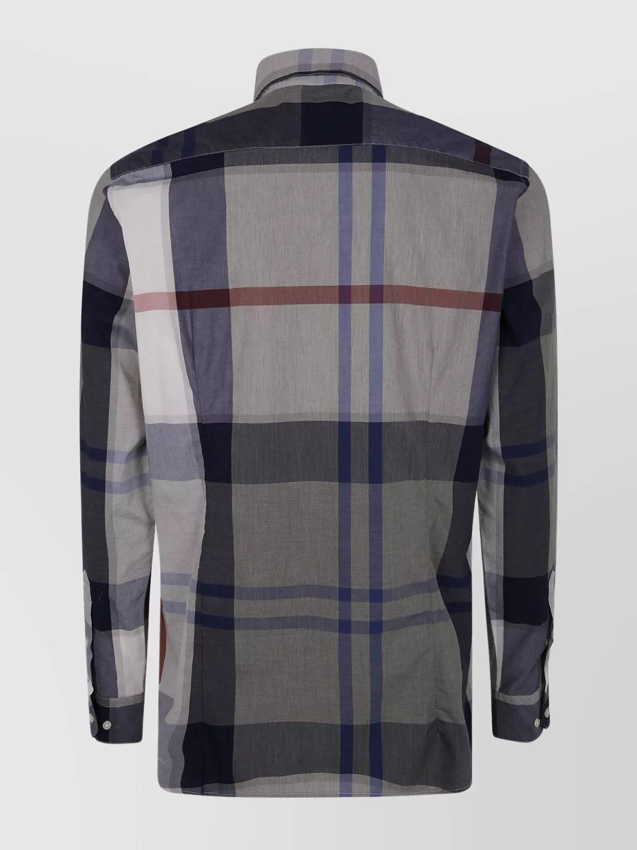 Barbour Tailored Shirt Check Collar Button-down In Gray