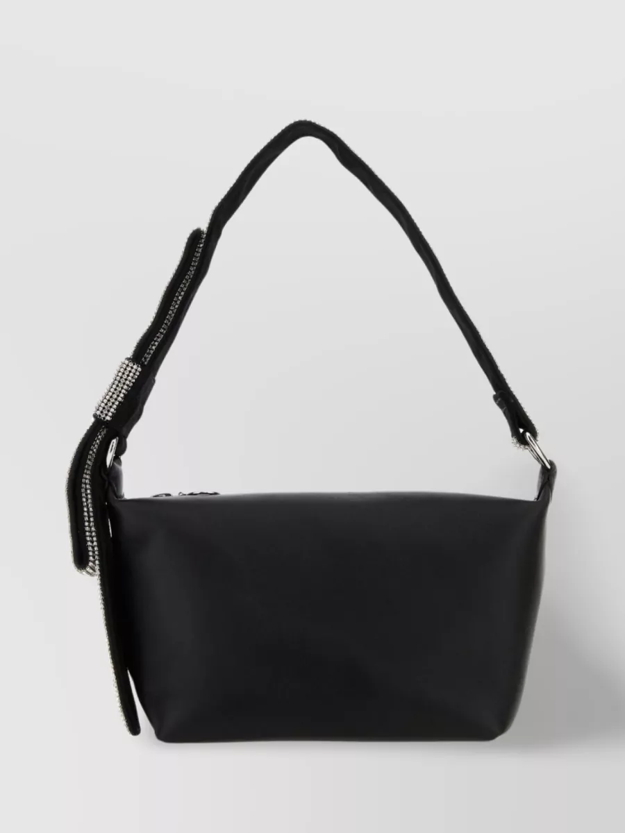 Shop Kara Nappa Leather Bow Handle Bag In Black