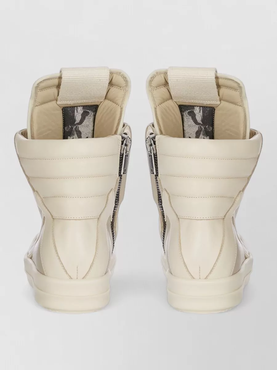 Rick Owens Leather High-Top Sneakers