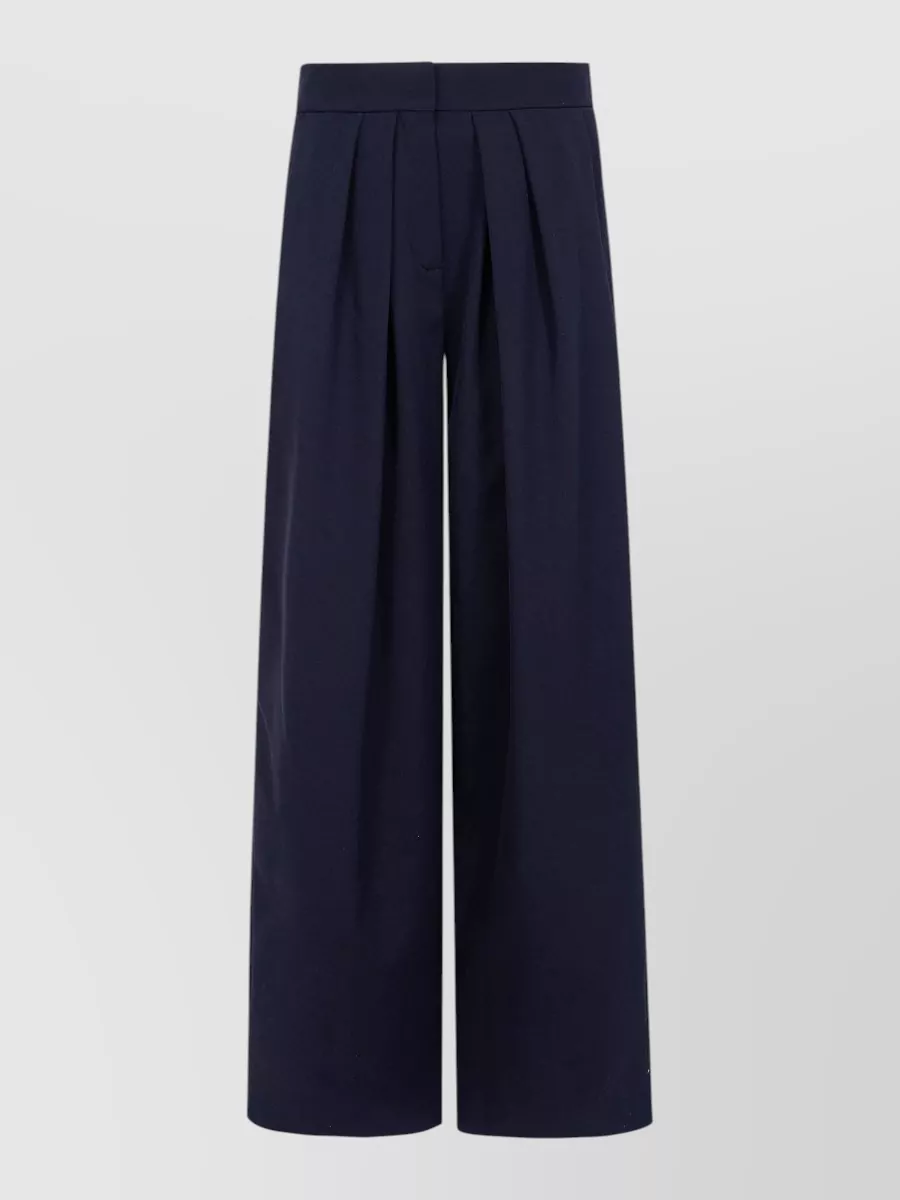 Balmain high-rise wool wide-leg trousers