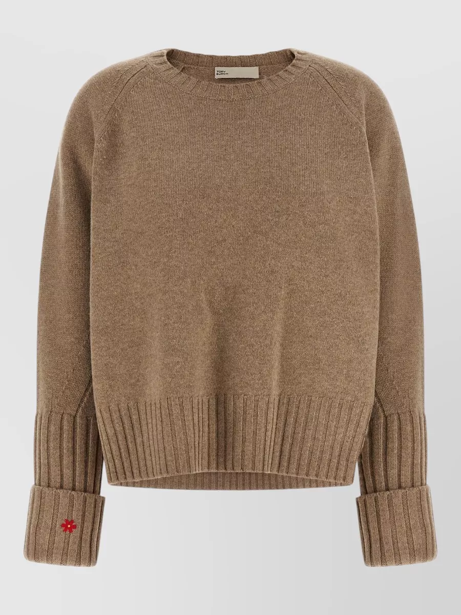 Tory Burch wool relaxed-fit crew-neck sweater