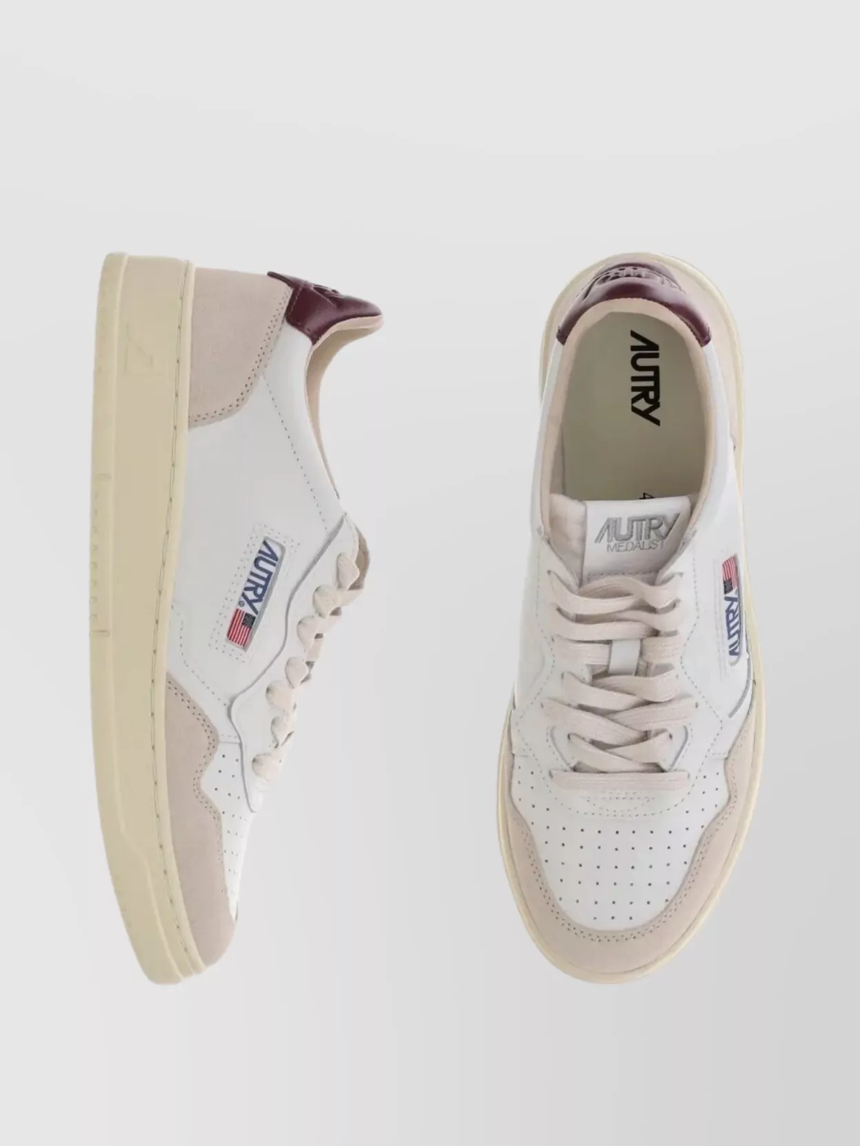 Autry Medalist Low Sneakers In Suede And Leather