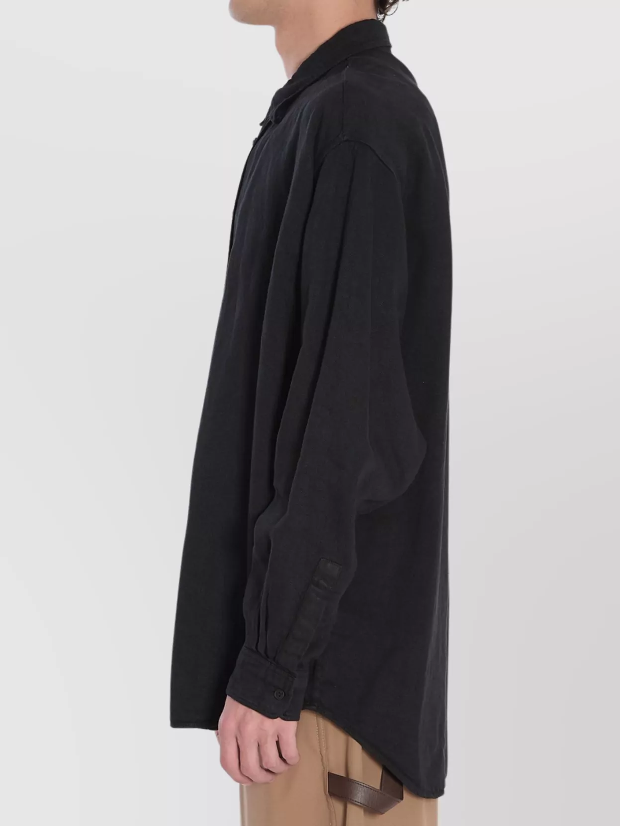 The Row Penn Linen Shirt Cuffed Sleeves