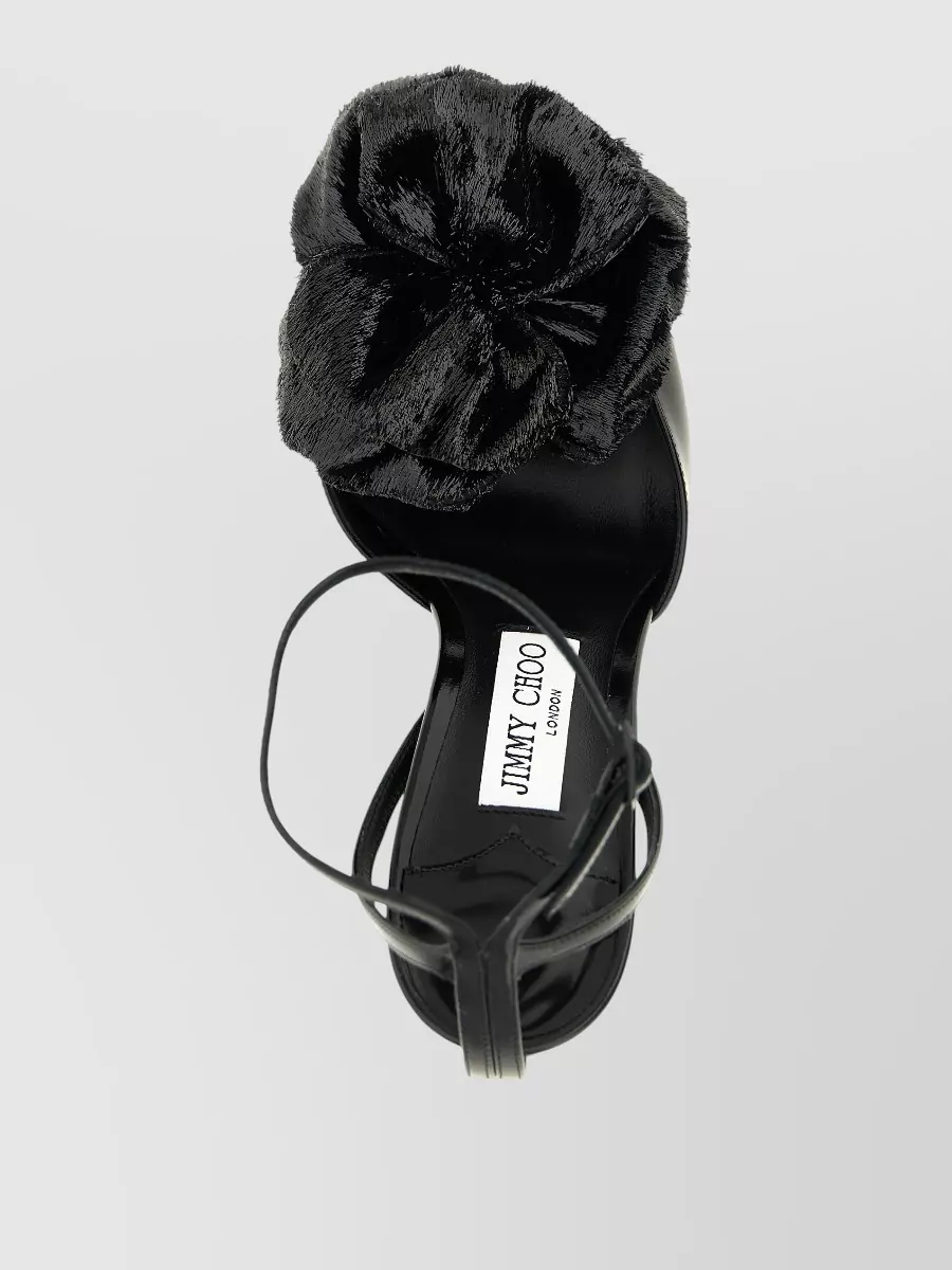 Jimmy Choo Mimmi Sandals Ankle Strap Floral Detail