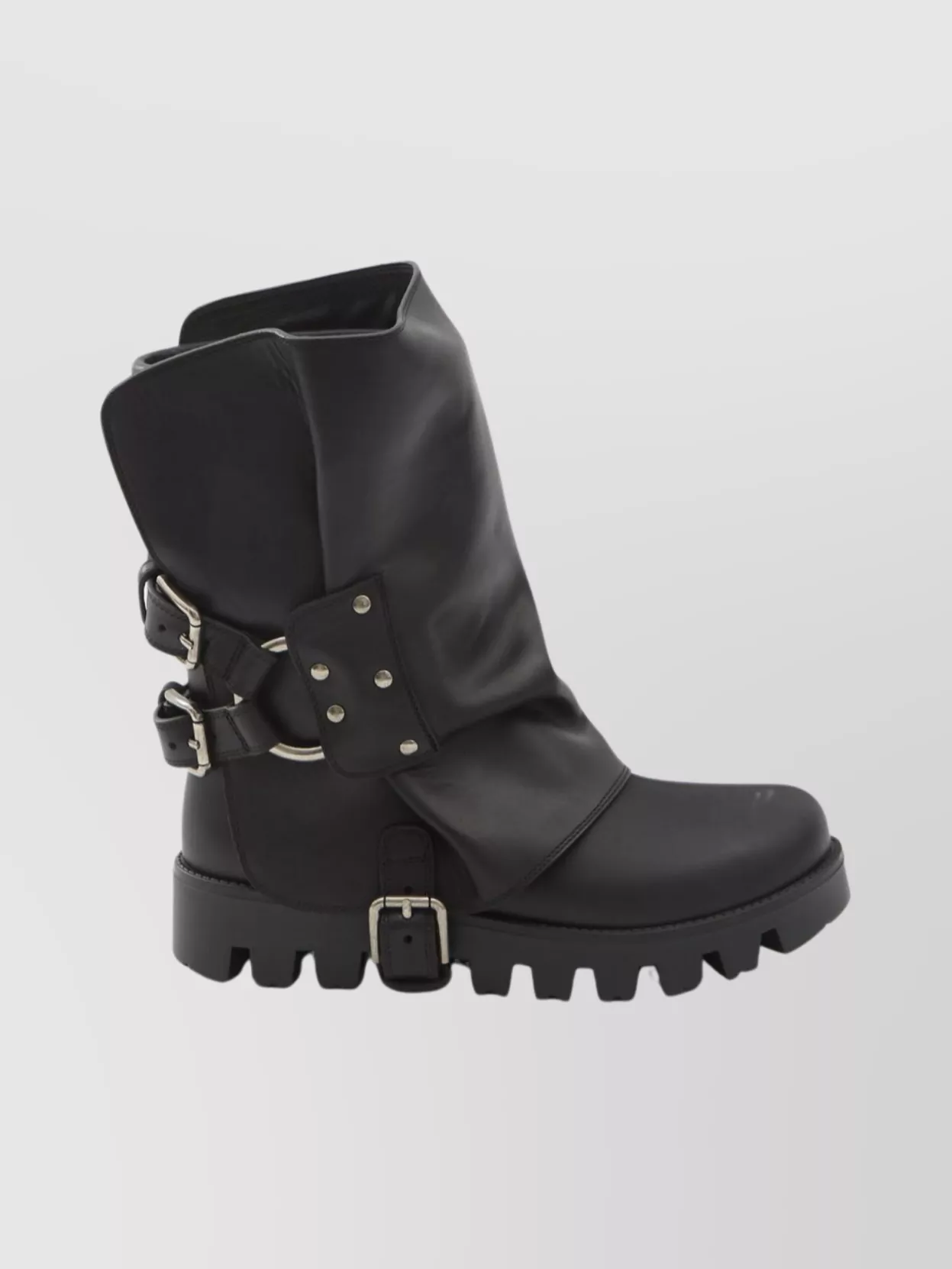 Dolce&Gabbana Rubber And Leather Ankle Boot