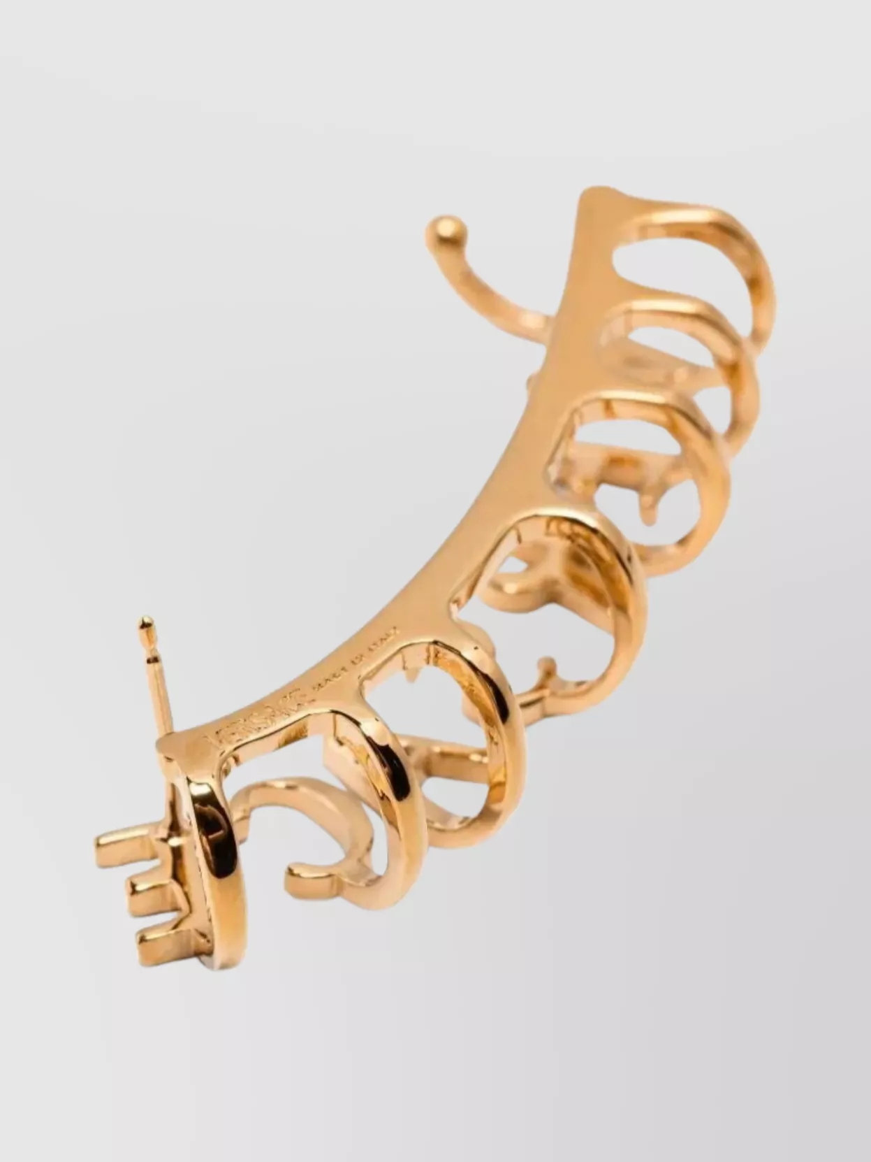 Versace Curved Gold-Tone Ear Cuff Accessory