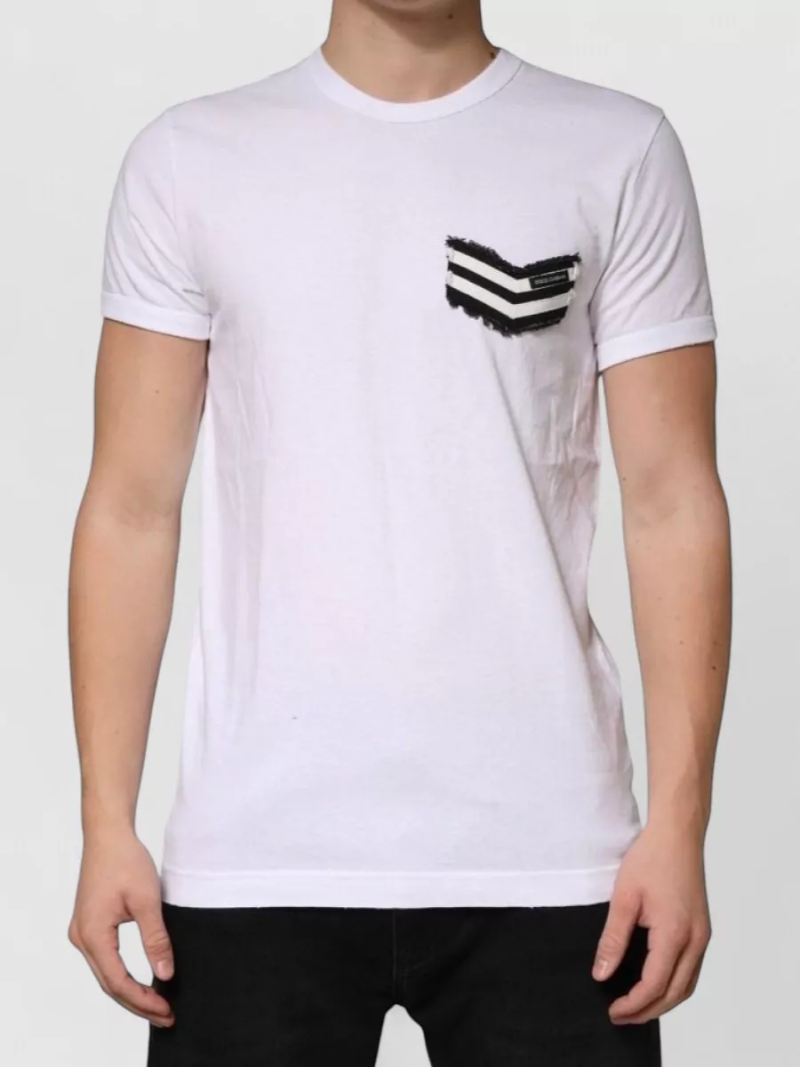 Dolce&Gabbana striped cotton crew neck t shirt