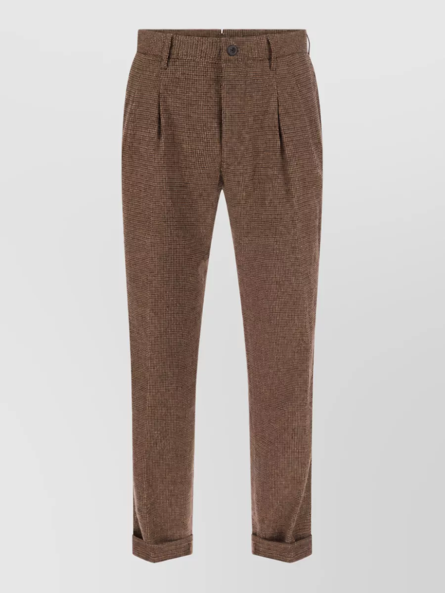 Incotex embroidered straight-leg trousers