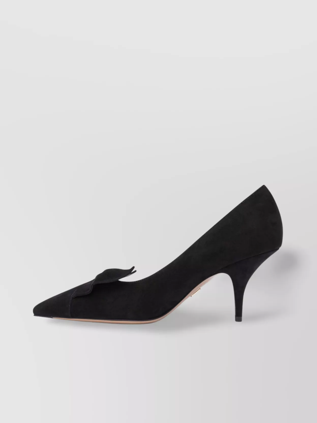 Ferragamo Pointed Toe Stiletto Heel Pumps With Bow In Black