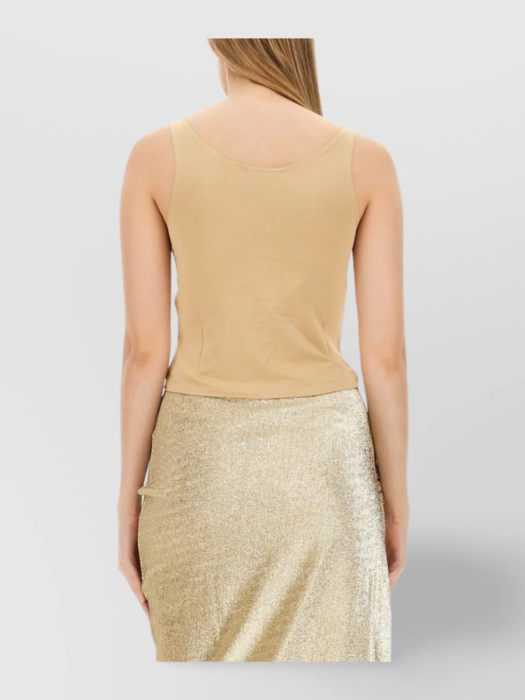 Paco Rabanne Sleeveless V-Neck Tank Button Detail