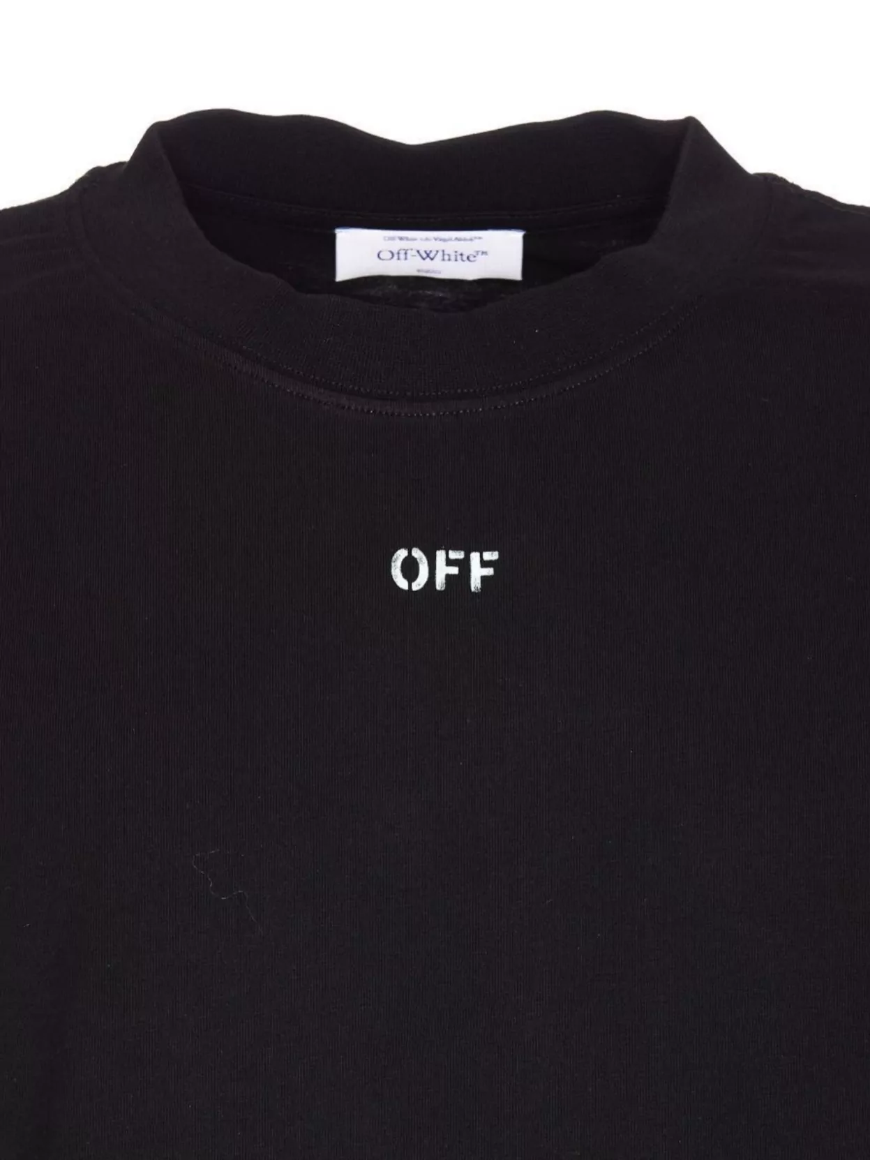 Shop Off-white Crewneck Graphic Print T-shirt Vibe Arrow