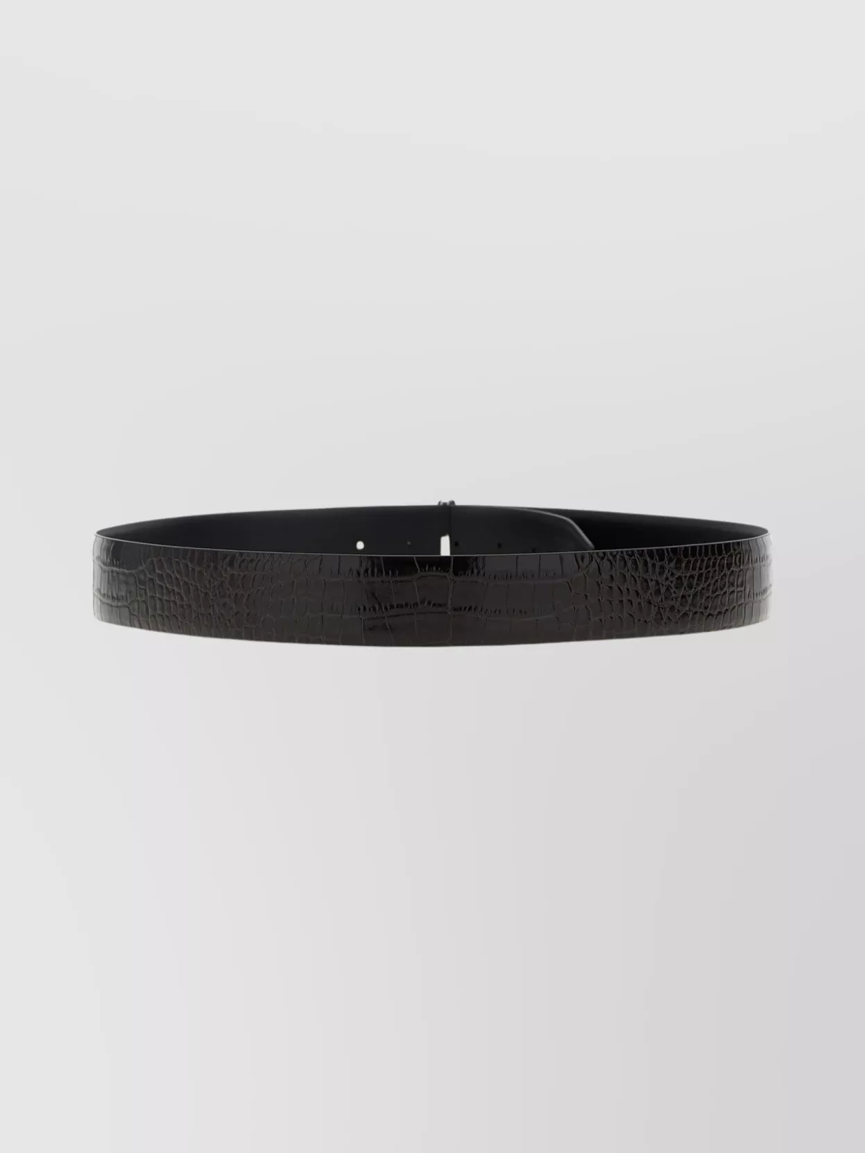 Tom Ford Reversible Crocodile Leather Belt Belts Brown In Black