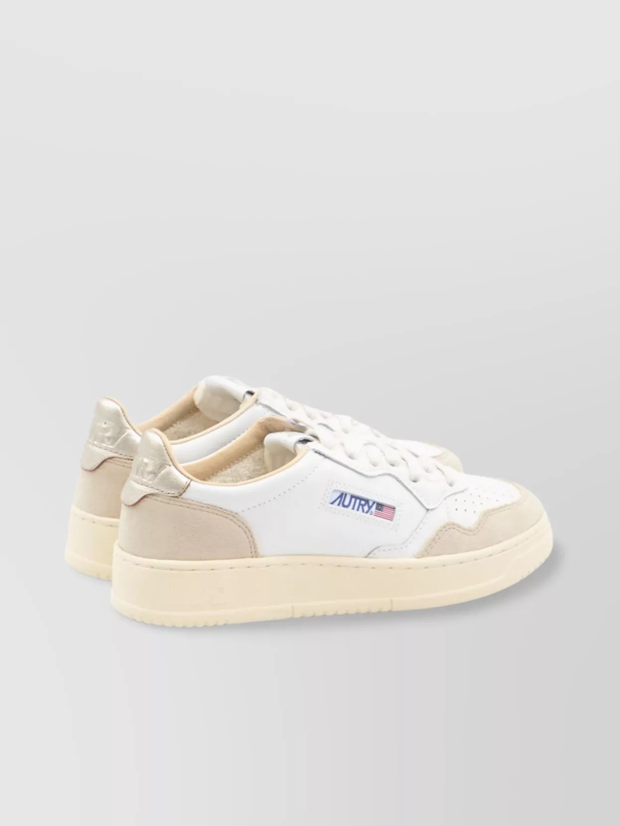 Autry Medalist Low Top Sneakers With Gold Detail