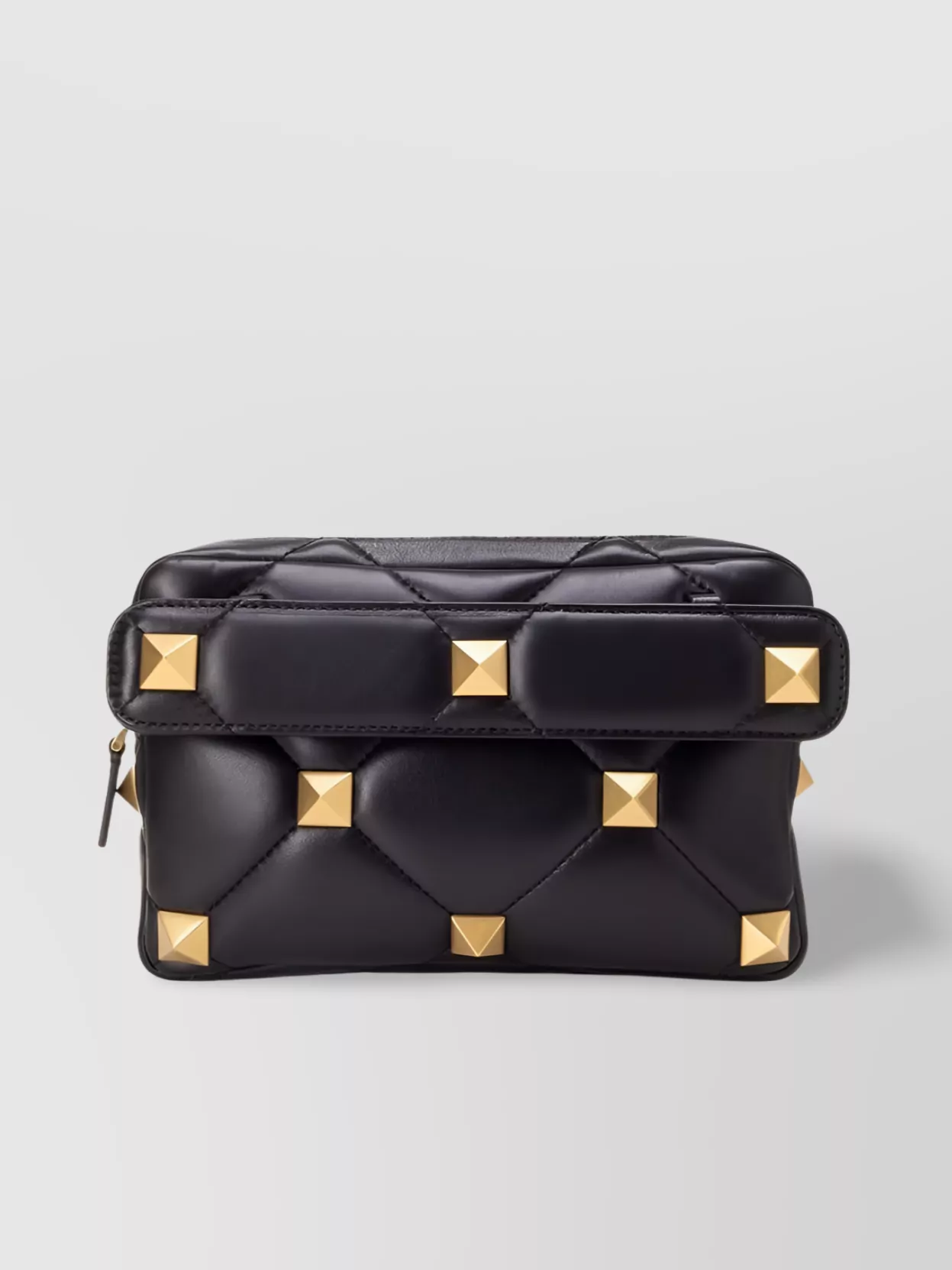 Shop Valentino Quilted Shoulder Bag With Adjustable Strap In Black