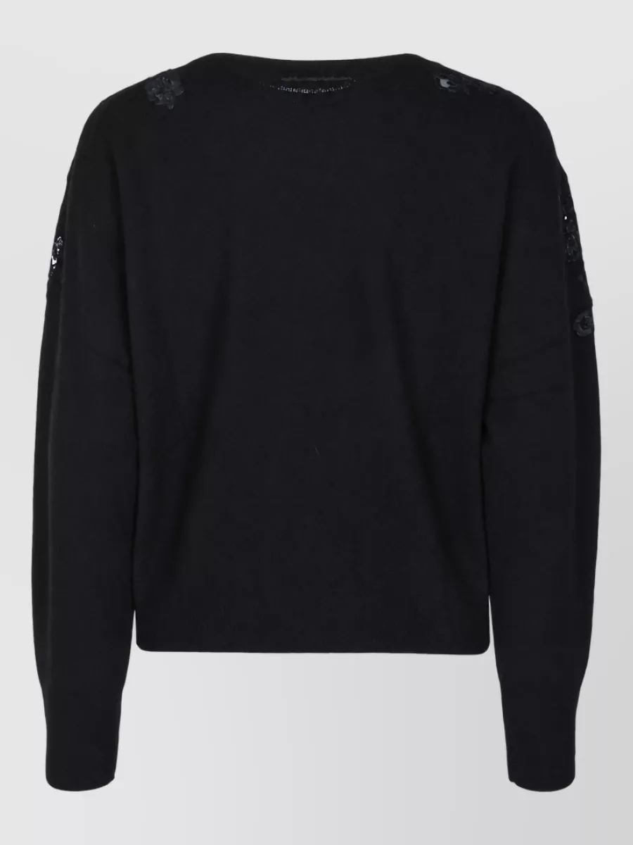 Ermanno Firenze Lace Trim Sweatshirt