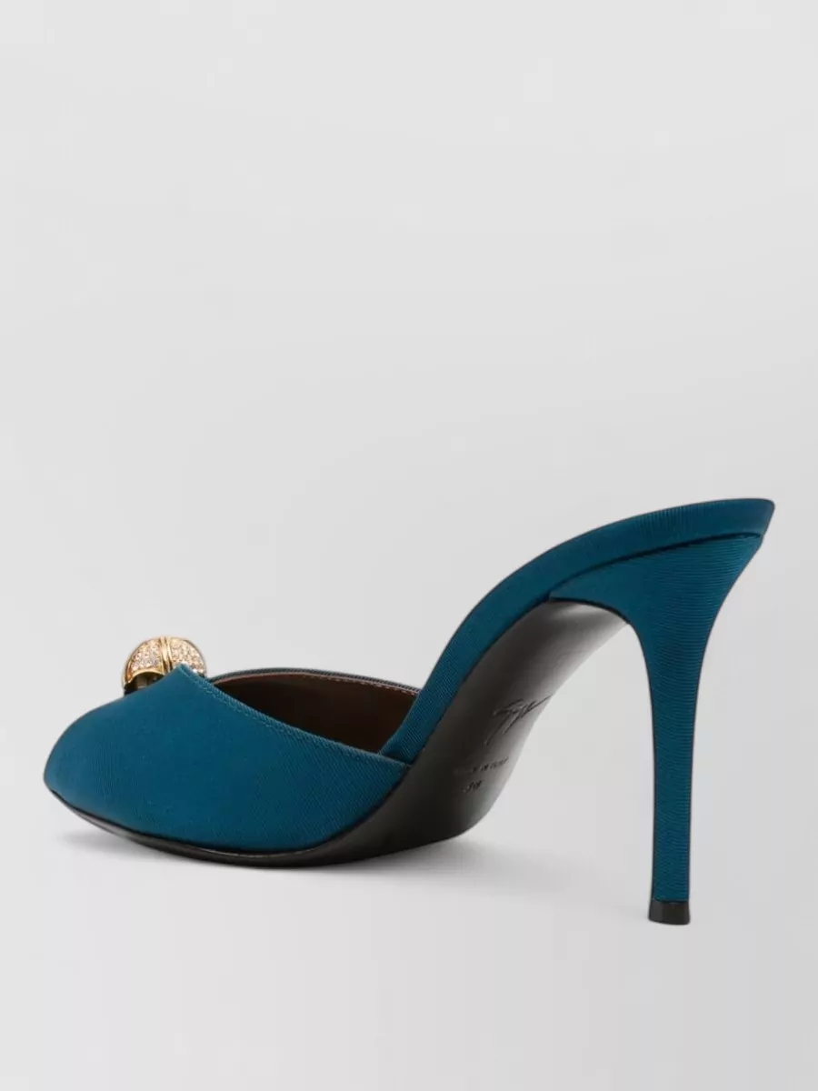 Giuseppe Zanotti Crystal Embellished Leather Mules