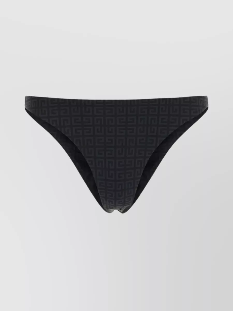 Shop Givenchy Labyrinth Motif Nylon Bikini Bottom In Black