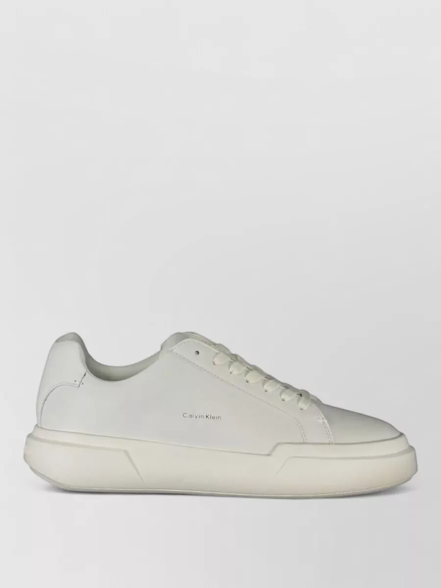 Calvin Klein Leather Lace-Up Sneakers