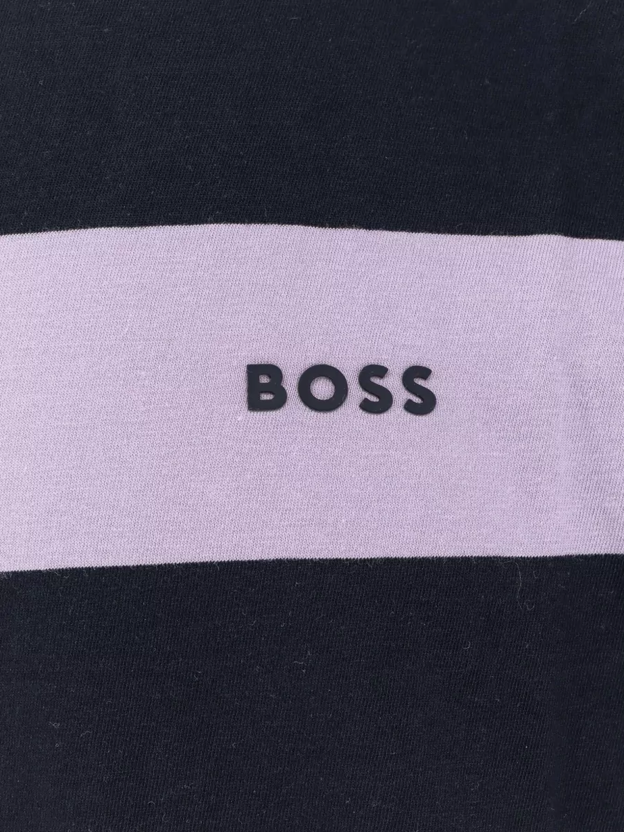 Boss Striped Cotton Regular-Fit Short-Sleeve T-Shirt