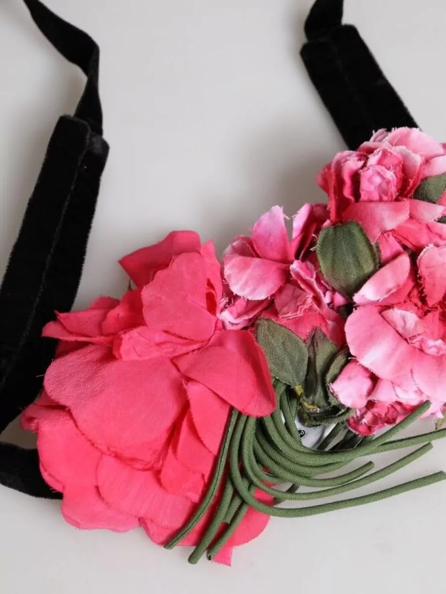 Dolce&Gabbana Floral Appliqué Tie Belt