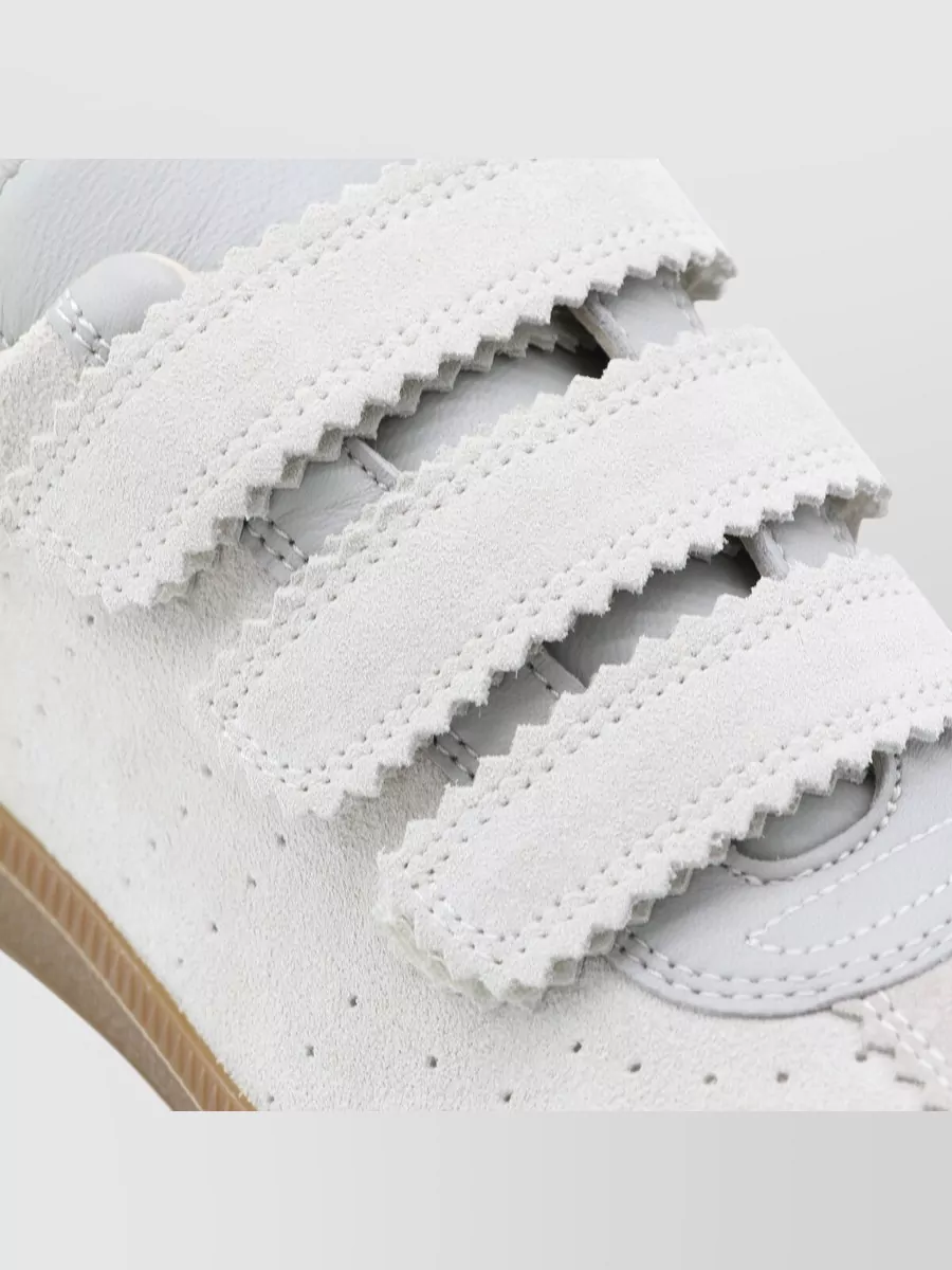 Isabel Marant Suede Low Top Sneakers Perforated Rubber Sole