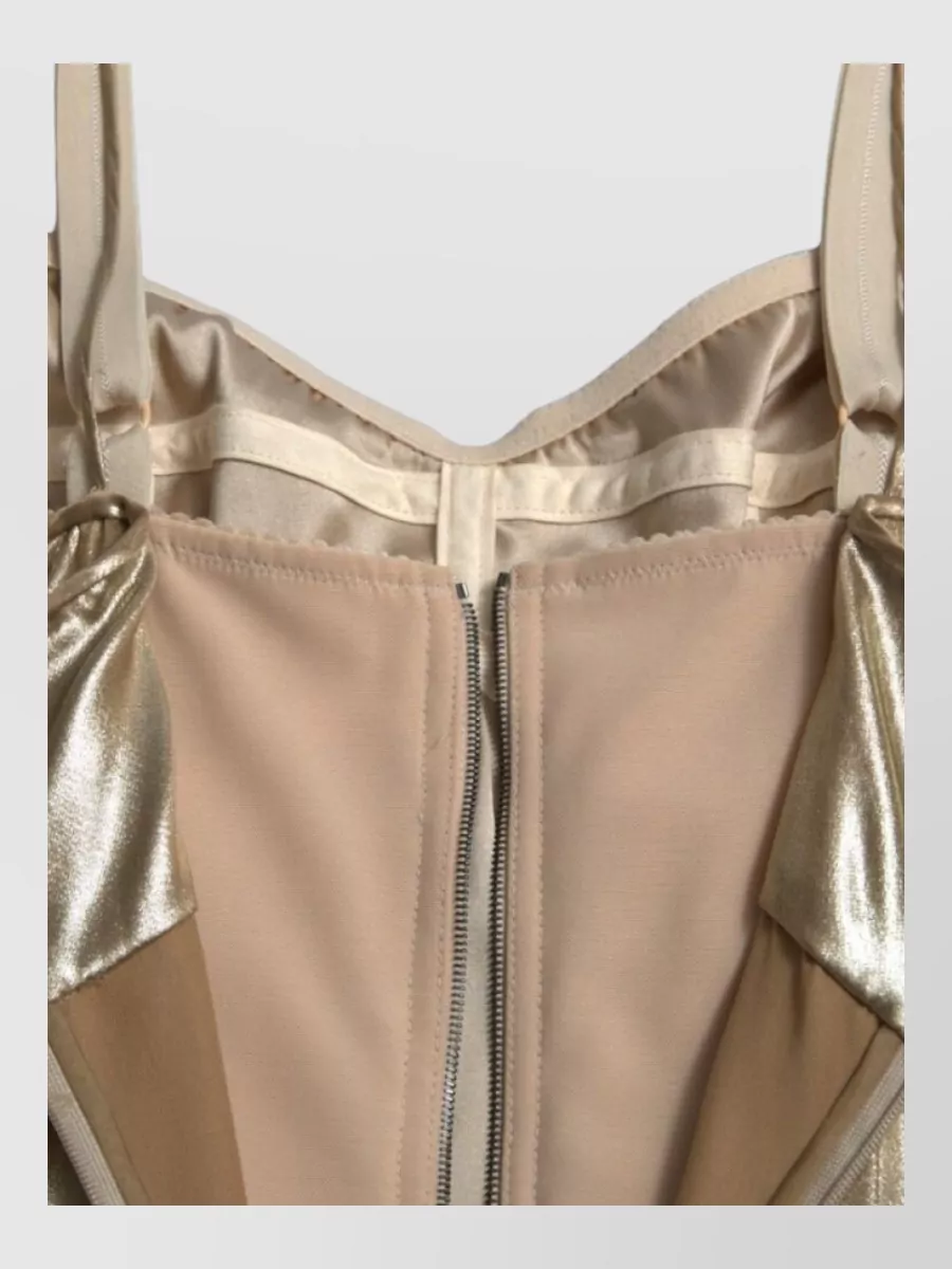 Dolce&Gabbana Silk Crystal Embellished V-Neck Gown