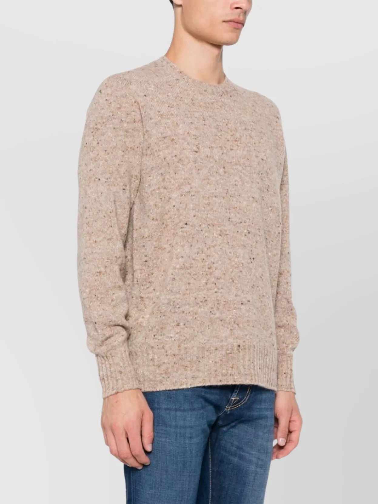 Drumohr Wool Cashmere Blend Crew Neck Sweater