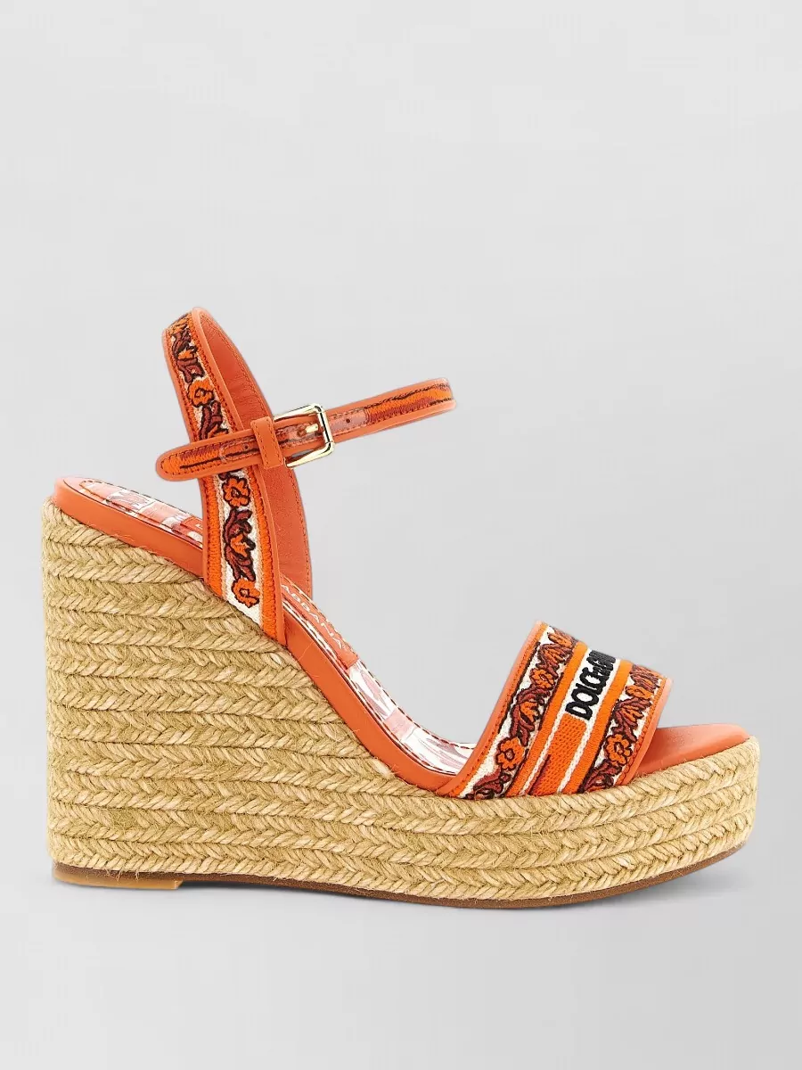 Dolce&Gabbana embroidered wedge sandals