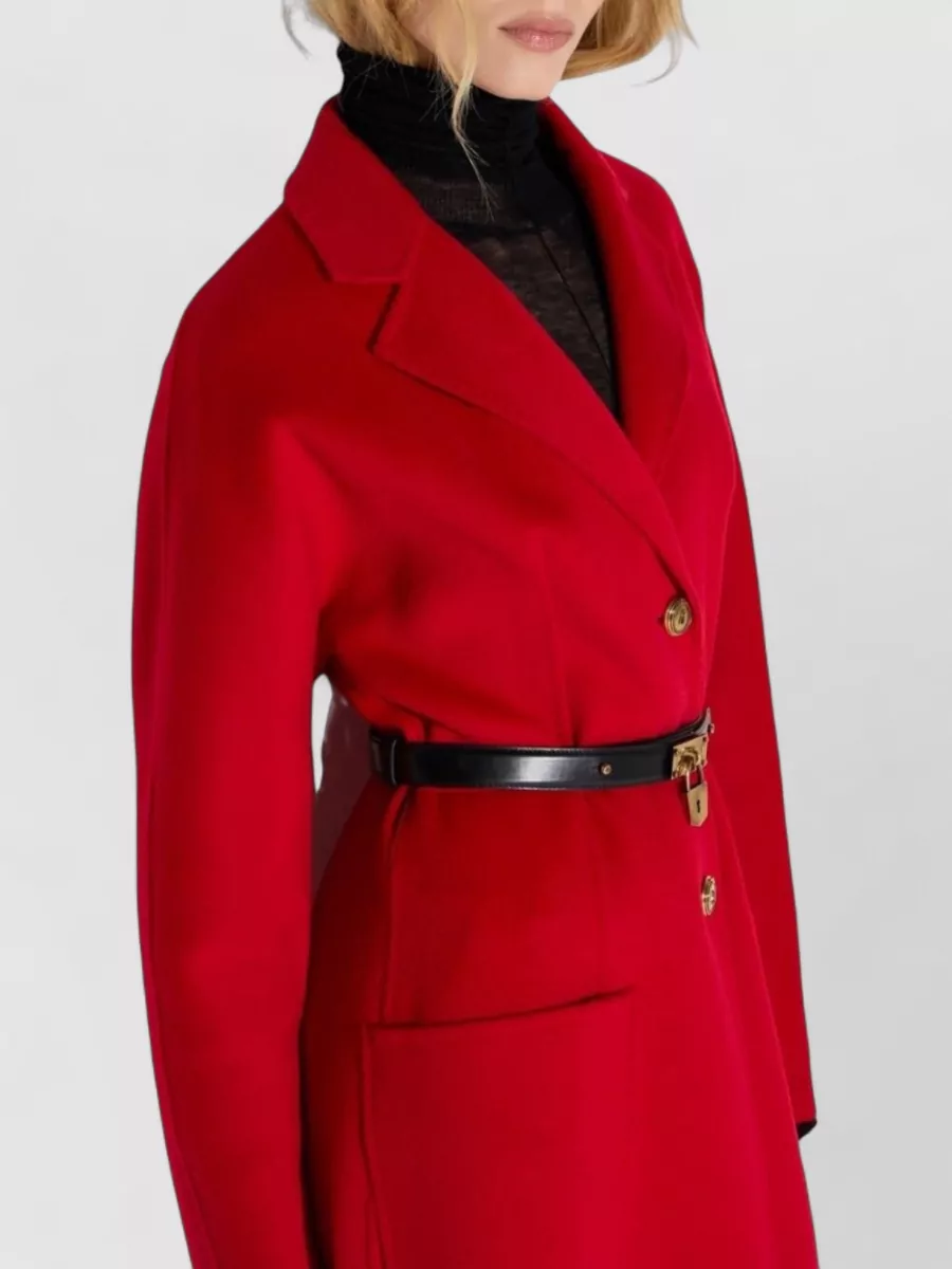 Elisabetta Franchi Wool Belted Coat