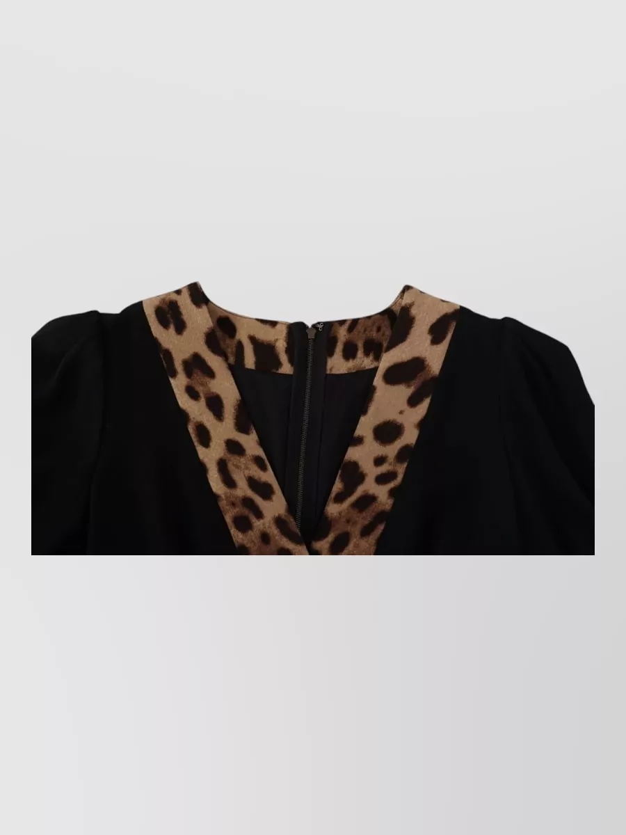 Dolce&Gabbana Leopard-Print Knee-Length Dress