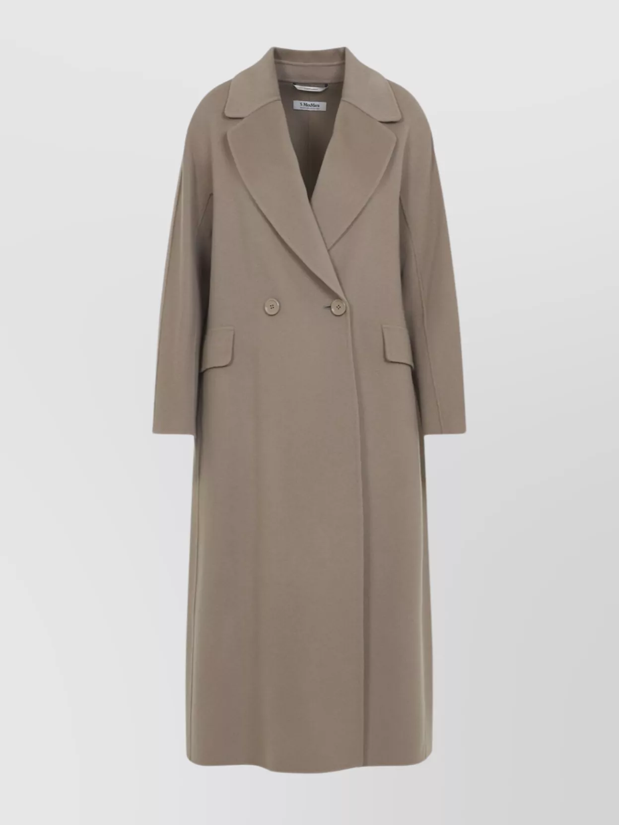 S Max Mara Waist Belted Double-Breasted Flap Pockets Lapels