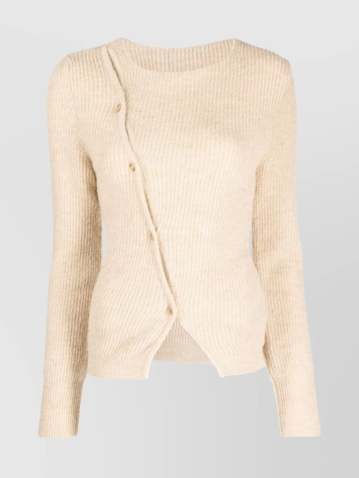 Shop Jacquemus Pau Versatile Ribbed Knit Crewneck Sweater In Pastel