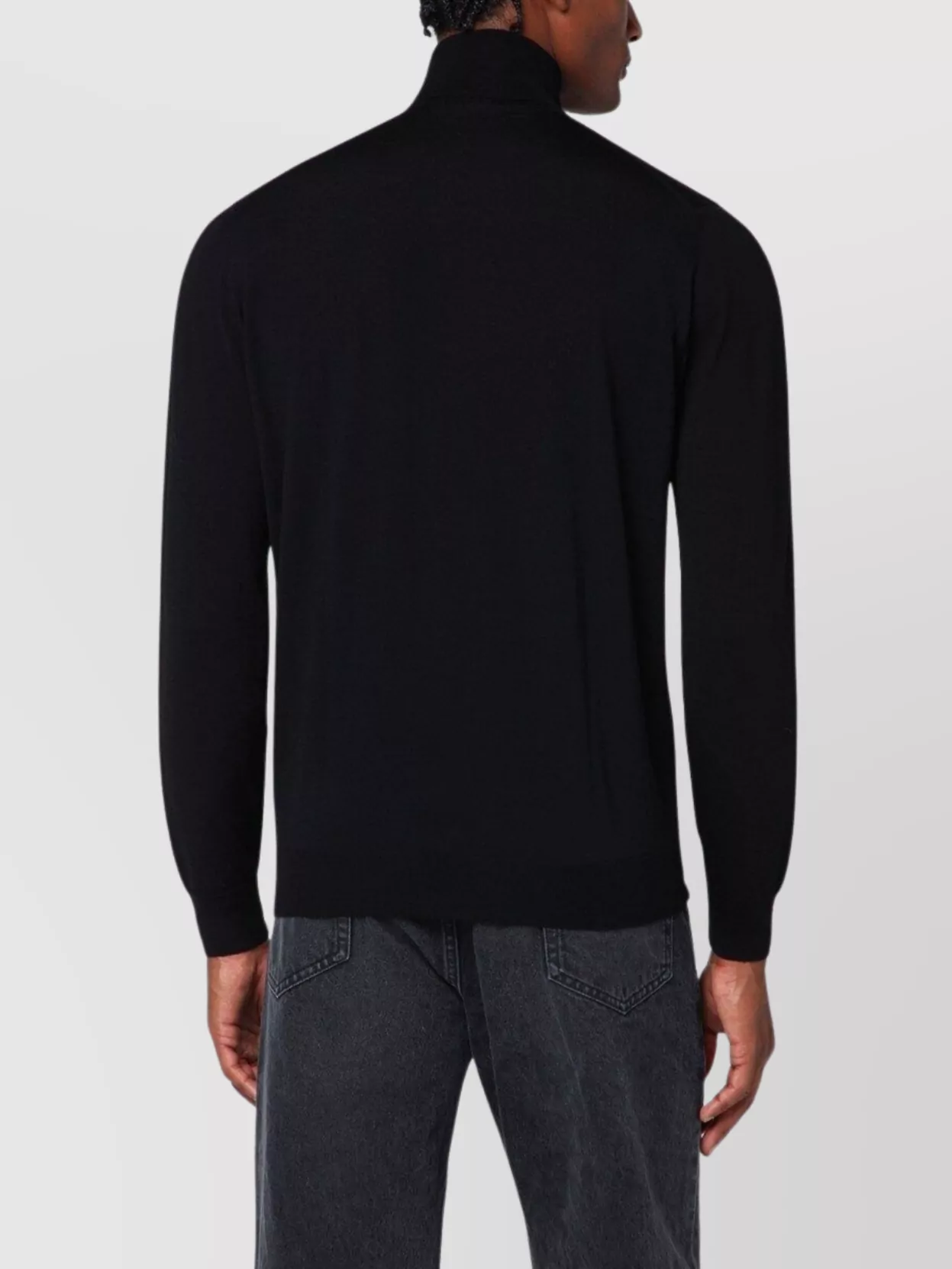 Drumohr Turtleneck Wool Sweater Long Sleeves In Black