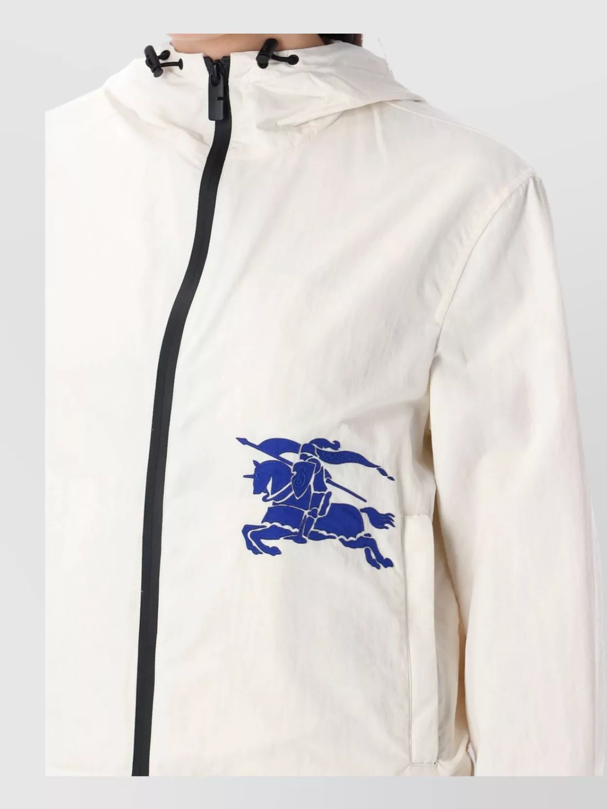 Burberry Elasticated Cuffs Graphic Print Hooded Design