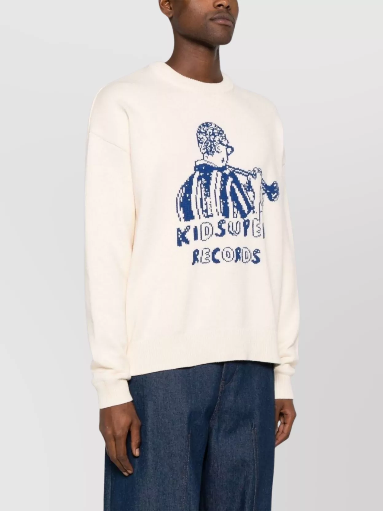 Kidsuper Wool Cotton Blend Graphic Print Sweater
