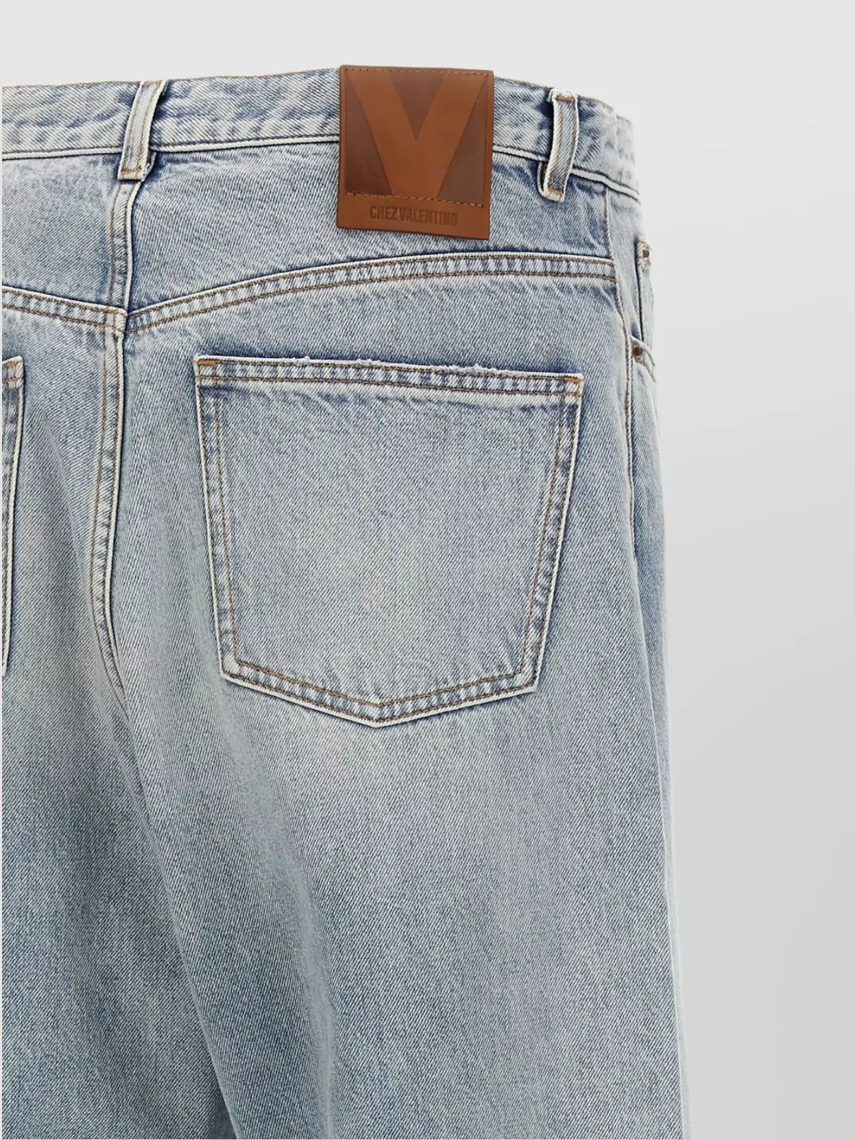 Valentino Garavani Rolled Cuffs Denim Trousers