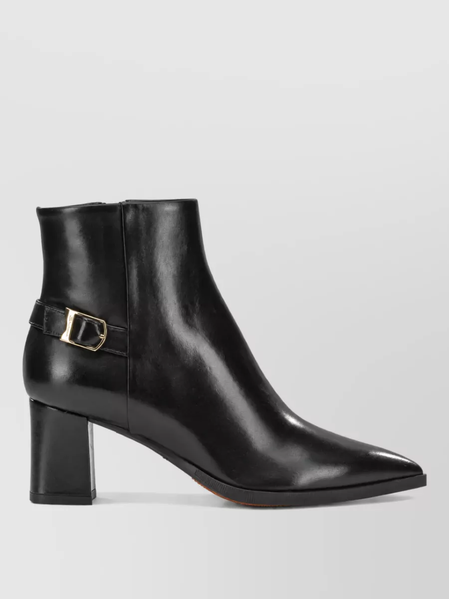 Santoni Leather Elly 65Mm Zippered Ankle Boots