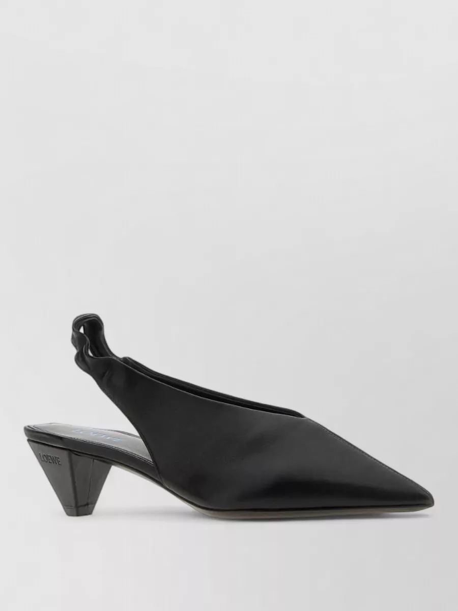 Loewe leather origami cubic mules