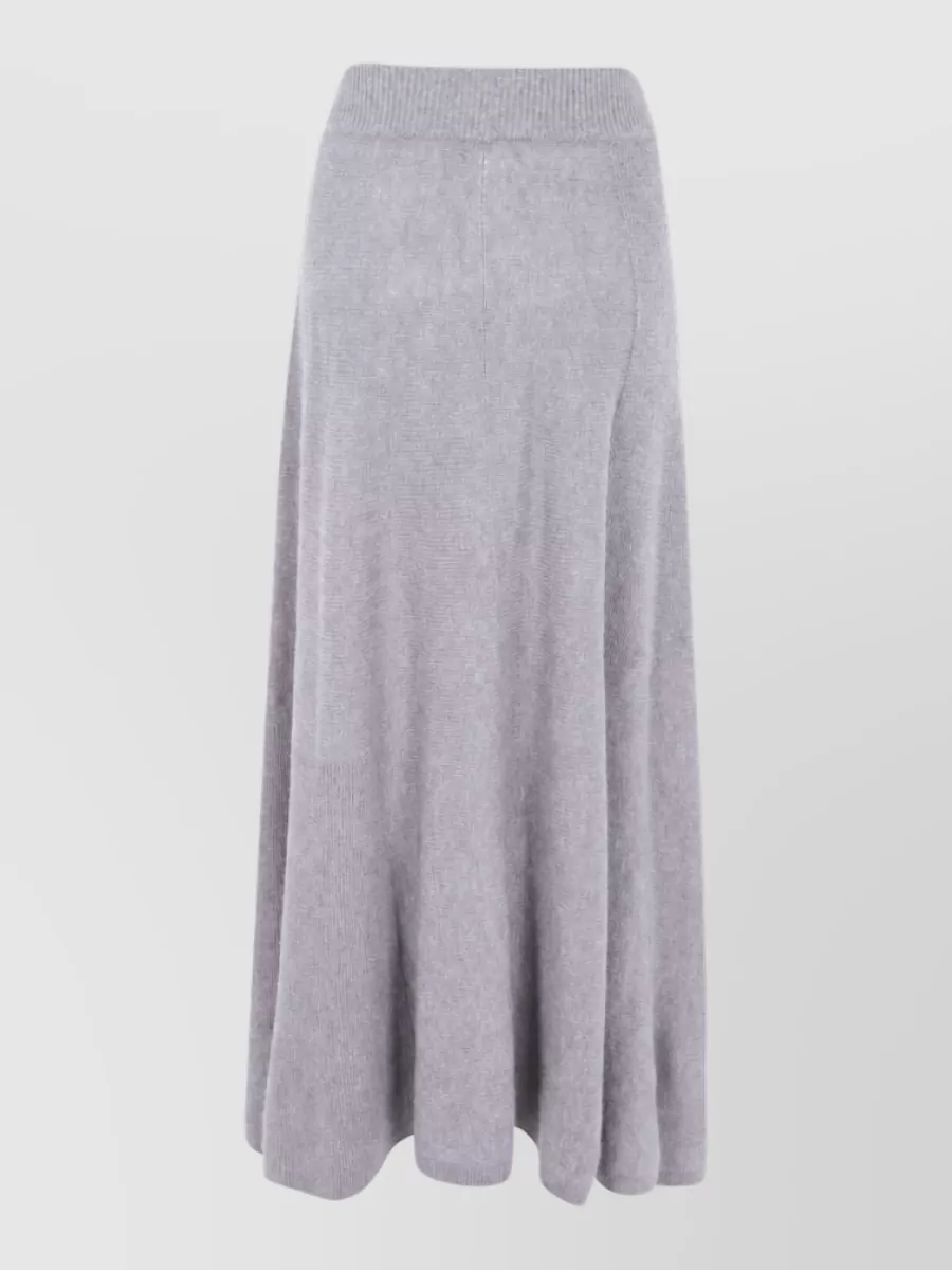 Emporio Armani Fine-Knit Virgin Wool Cashmere Maxi Skirt