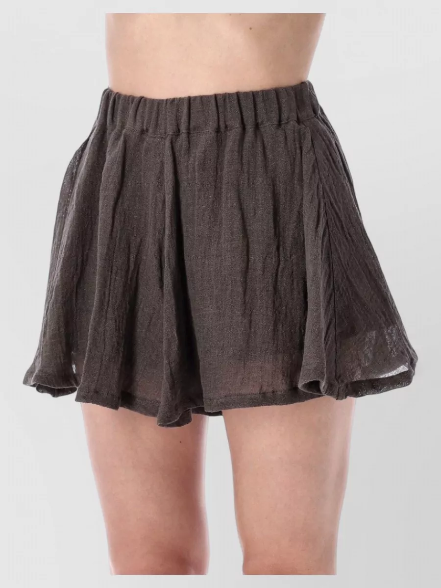 120% Lino Crinkled Linen Relaxed-Fit Bermuda Shorts