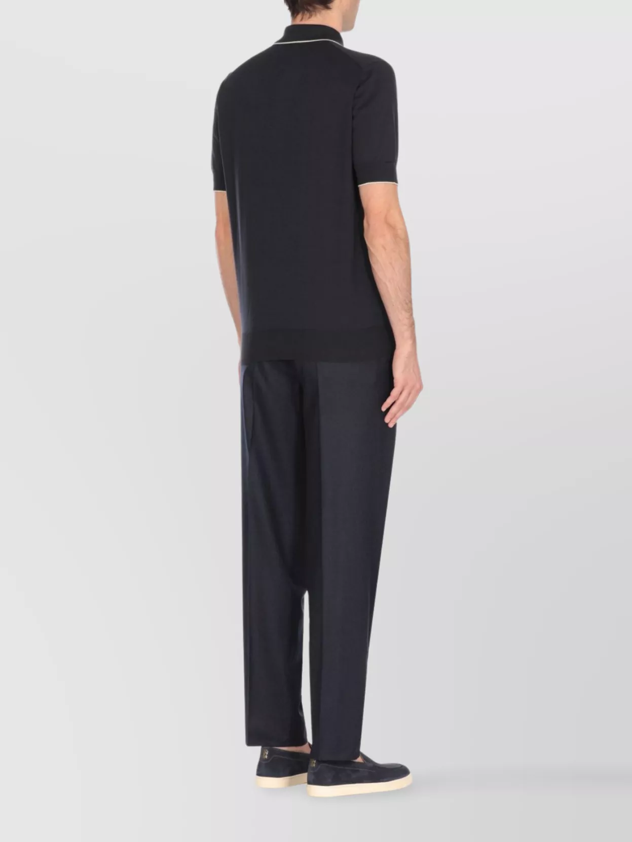 Brunello Cucinelli Regular Plain Polo Shirt In Blue