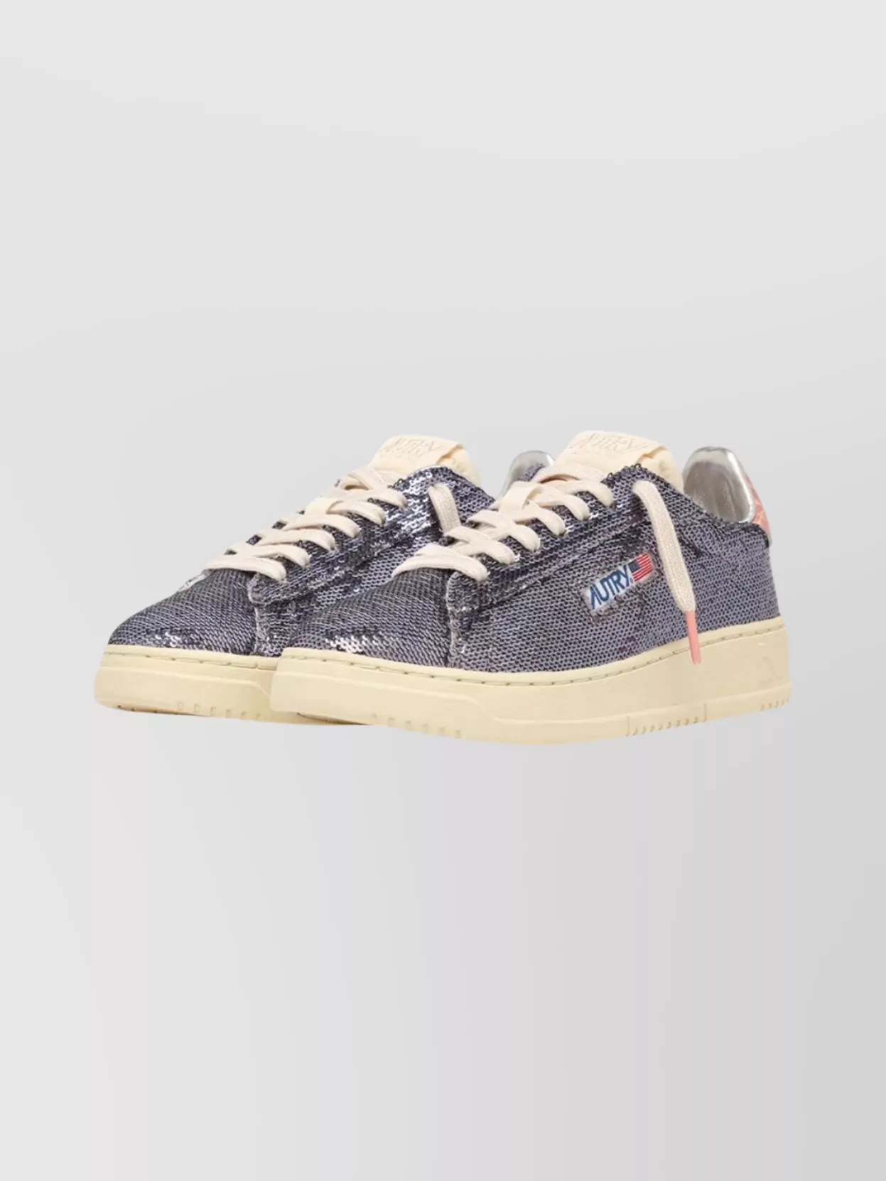 Autry "dallas Low Sparkling" Sneaker In Gray
