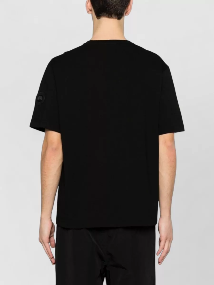 Canada Goose Logo Cotton T-Shirt Round Neck Short Sleeves