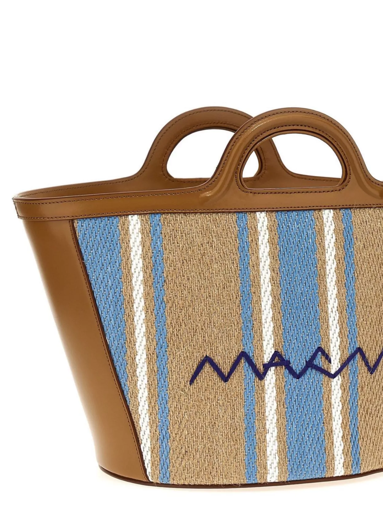 Marni Small Handbag With Dual Handles And Striped Pattern