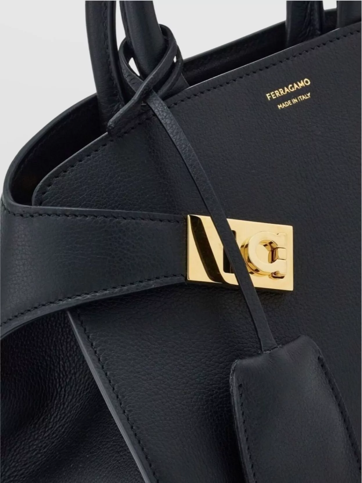 Ferragamo Tote Bags With Top Handles And Gold-Tone Hardware
